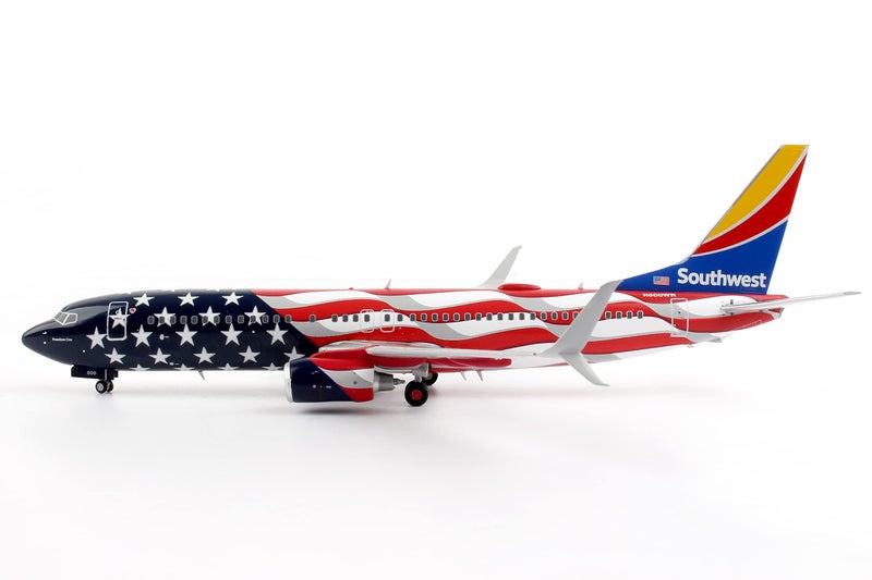 GeminiJets Boeing 737-800 Commercial Aircraft Southwest Airlines - Freedom One American Flag Livery Gemini 200" Series 1/200 Diecast Model Airplane by GeminiJets - Image 2