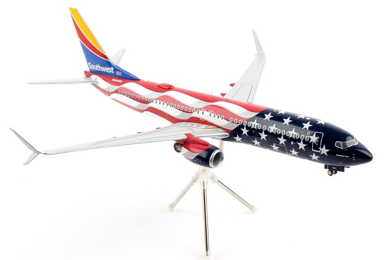 GeminiJets Boeing 737-800 Commercial Aircraft Southwest Airlines - Freedom One American Flag Livery Gemini 200" Series 1/200 Diecast Model Airplane by GeminiJets - Image 1