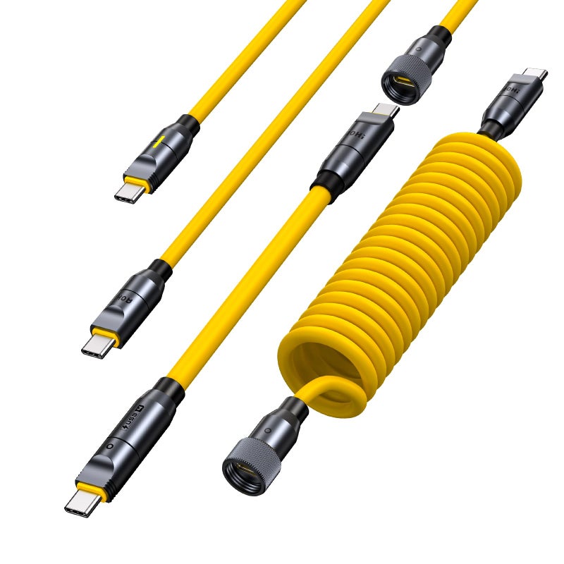 Aohi مجموعة كابلات USB 4 من AOHI بقوة 240 واط 8 في 1، كابل شحن سريع PD3.1 بقوة 240 واط يدعم نقل البيانات بسرعة 40 جيجابت في الثانية وعرض 8K HD لجهاز iPhone17 Pro Max وMacBook Pro Air وiPad وGalaxy - Image 1