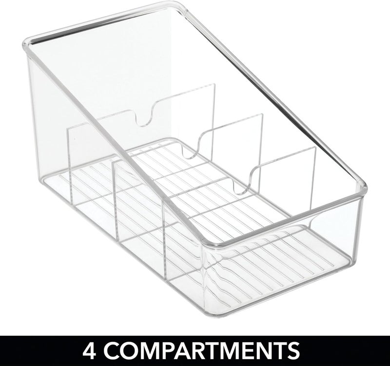 mDesign mDesign Plastic Food Packet Organizer Bin  Storage Station for Kitchen Pantry  Holder for Spice Pouch Dressing Mix Sauce Hot Chocolate Tea Sugar Packets Ligne Collection  Clear  - Image 5