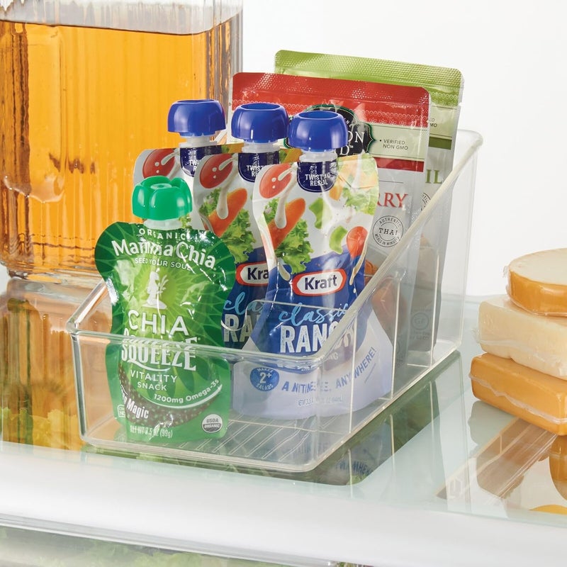 mDesign mDesign Plastic Food Packet Organizer Bin  Storage Station for Kitchen Pantry  Holder for Spice Pouch Dressing Mix Sauce Hot Chocolate Tea Sugar Packets Ligne Collection  Clear  - Image 3