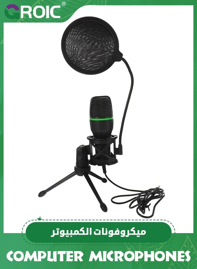 GROIC USB microphone Microphone Wired Microphone Kit Computer Wired Microphone Condenser Microphone with Desktop Tripod for Online Meeting Microphone - Image 1