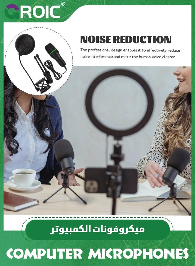 GROIC USB microphone Microphone Wired Microphone Kit Computer Wired Microphone Condenser Microphone with Desktop Tripod for Online Meeting Microphone - Image 5