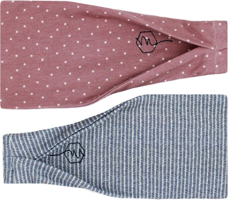 Maven Thread 4" Wide Workout Headbands for Women (2 Pack) – Non-Slip Sweatbands for Gym, Running & Yoga - Image 1