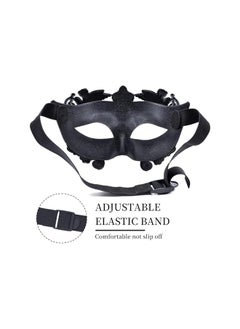 The Bros Masquerade Mask for Men - Roman Greek Mask - Venetian Half Face Mask, for Mascarade Ball Mardi Gras and Cosplay Mardi Party (Black Gold)  - Image 4