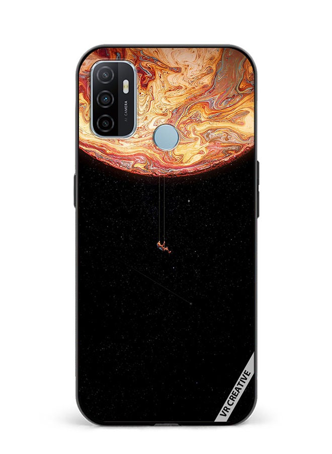 VR CREATIVE غطاء حماية لهاتف أوبو A53 بتصميم جالاكسي الأسود متعدد الألوان - Image 1