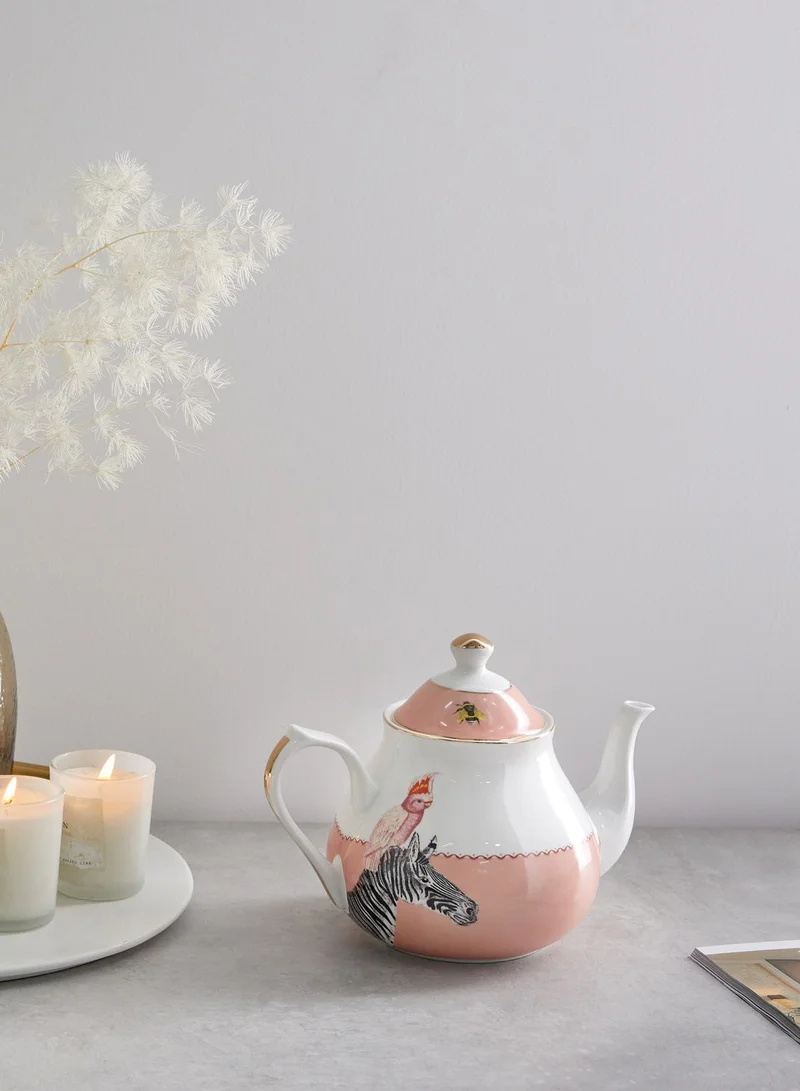 YVONNE ELLEN Zebra And Cockatoo Teapot