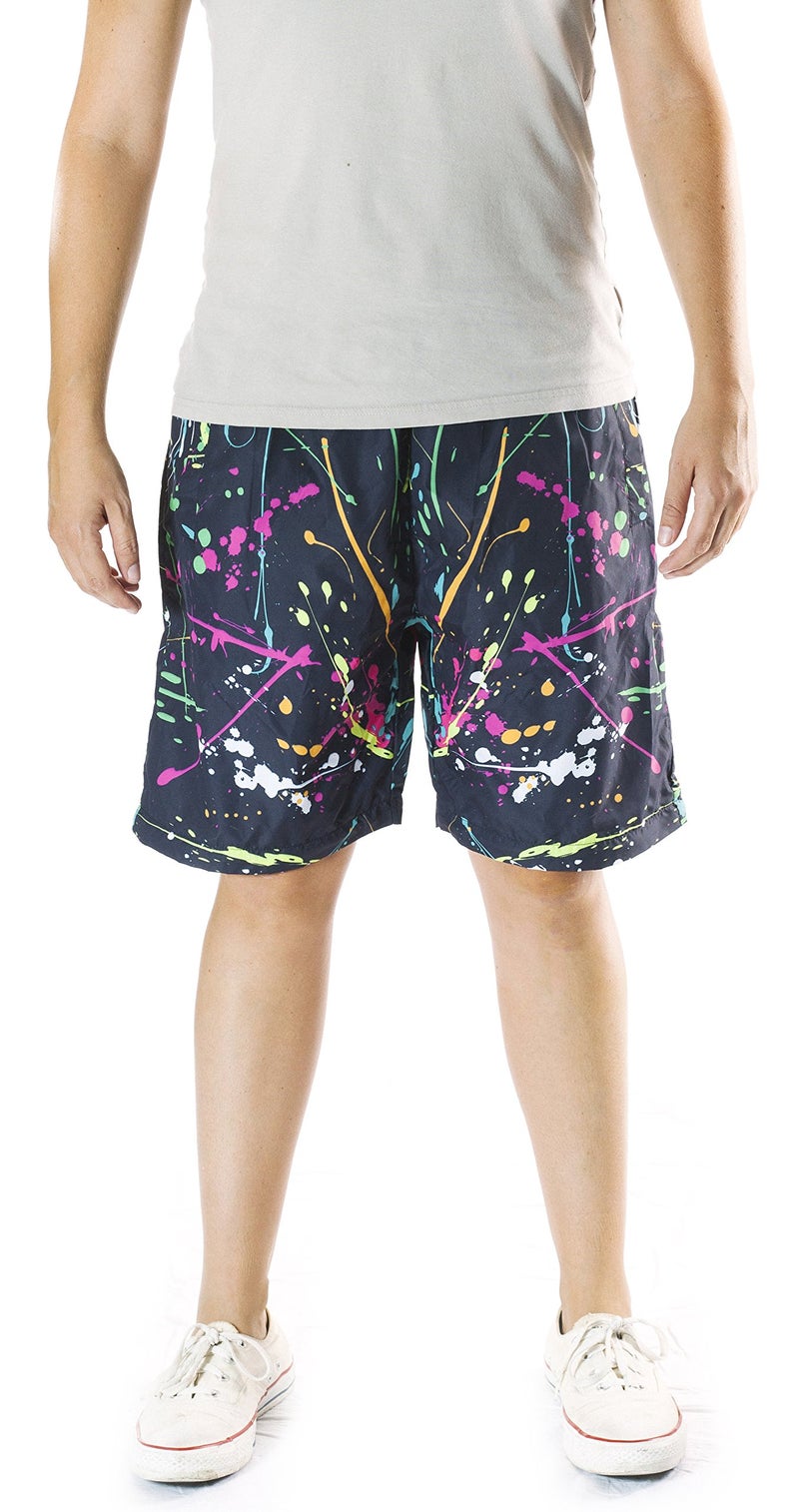 Funny Guy Mugs Neon Paint Splatter Windbreaker Pants, X-Large - Image 5