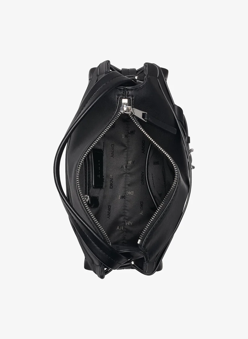 DKNY BLACK/SILVER Bridie Medium Crossbody for Women | Best Price UAE