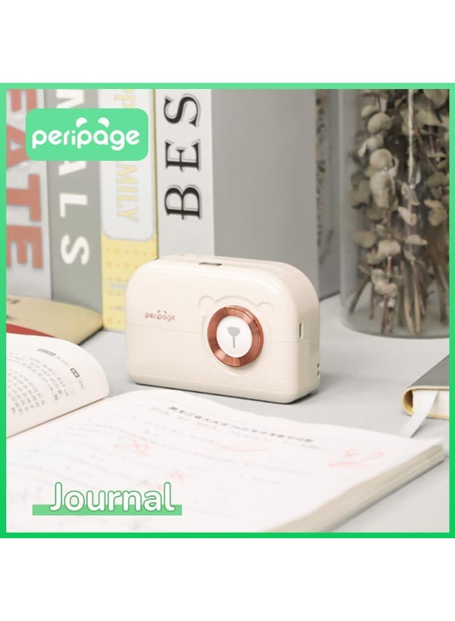 PeriPage A3X 203dpi Sticker Printer - Mini Thermal Printer, A3X Sticker Maker Machine, Portable Bluetooth Pocket Phone Printer for Anatomy Flashcards, Journal, Notes, Kids Gift, Receipts, Beige - Image 2