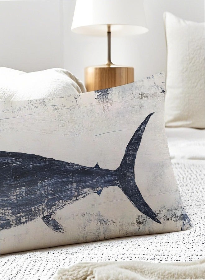 PIUD Vintage Coastal Beach Swordfish 20x54 Body Pillow Cover, Ocean Beach Room Decor, Retro Blue and White Ocean Fish Decorative Long Body Pillow Cases for Bed Couch - Image 5