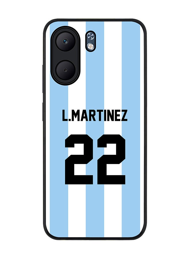 Stylizedd For Oppo A5x 5G / A5x 4G Case,Slim fit Camera Protection, Shockproof Thin Phone cover  - Football  Argentina, L.Martinez