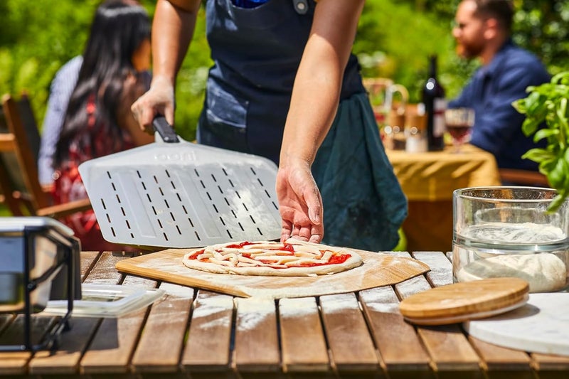 ooni 12” Perforated Pizza Peel – Long Handle Perforated Aluminium Pizza Paddle – Lightweight Pizza Turning Peel Outdoor Pizza Oven Accessories - Image 2
