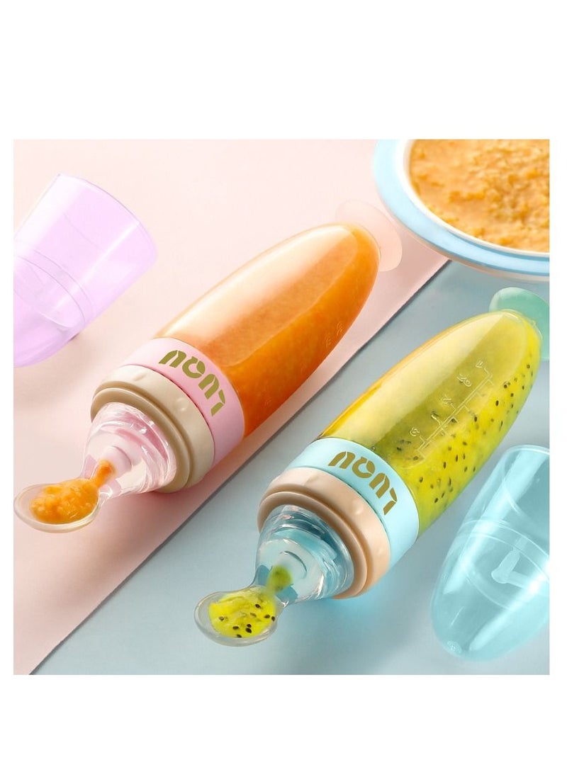 LuQu Ultra-Soft Silicone Body Baby Food Dispensing Spoon With Special Head And Dust Cover - Pack Of 10  - Image 4