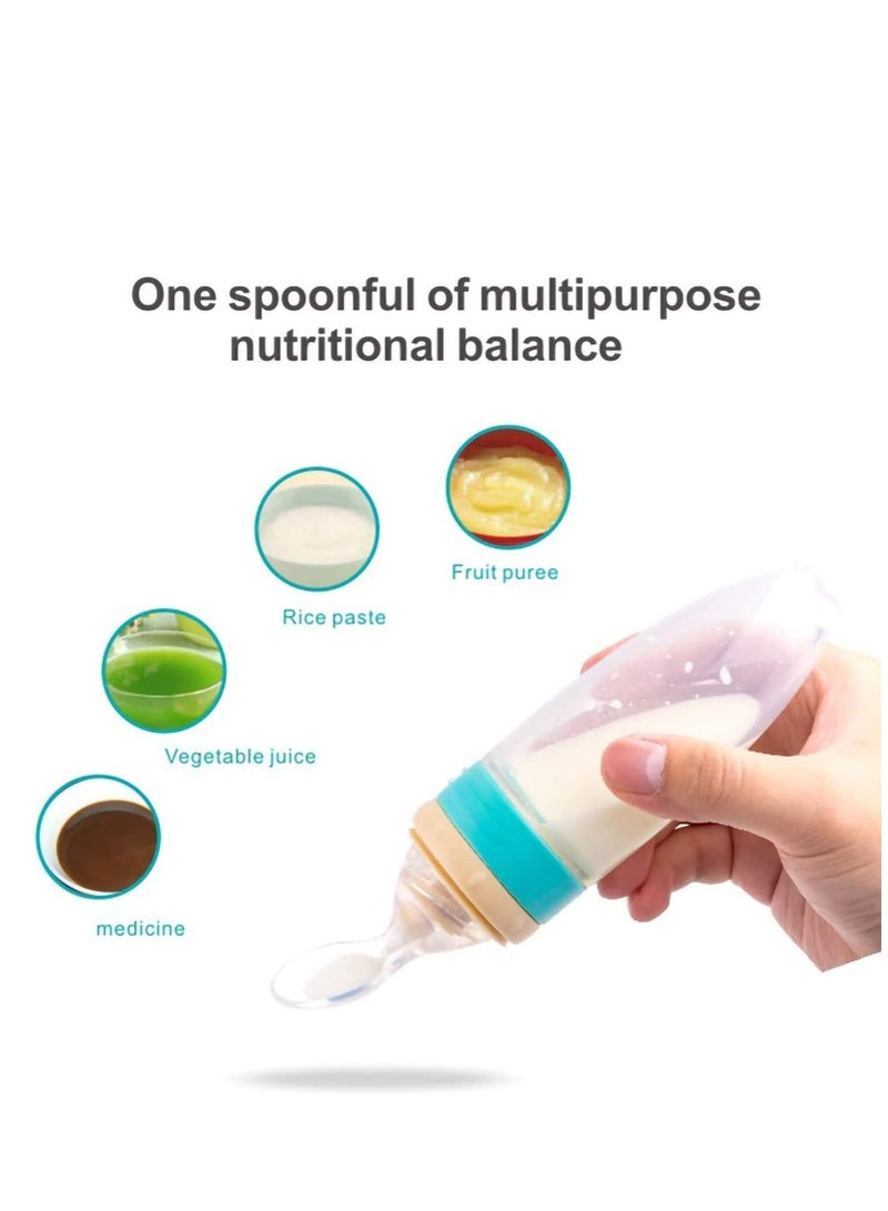LuQu Ultra-Soft Silicone Body Baby Food Dispensing Spoon With Special Head And Dust Cover - Pack Of 10  - Image 3