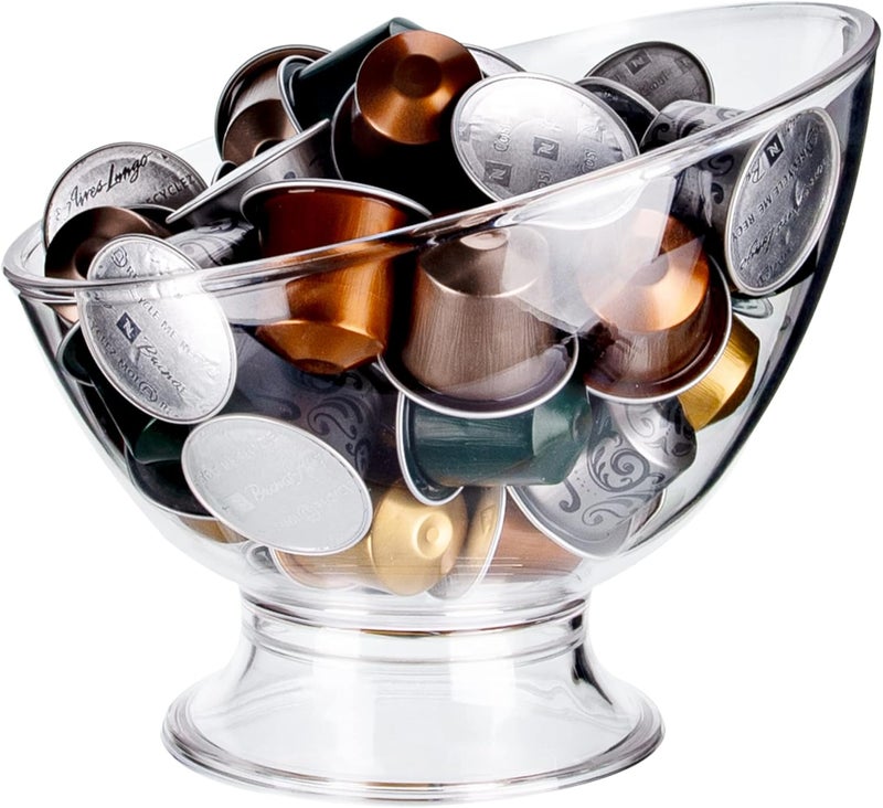 MOLFUJ Coffee Pod Holder, Clear K Cup Holder Plastic, Espresso Coffee Pod Holders for Counter Small, Coffee Pod Storage for K Cups, Capsule Organizer Creamer Holder for Coffee Bar (2 Pack) - Image 1