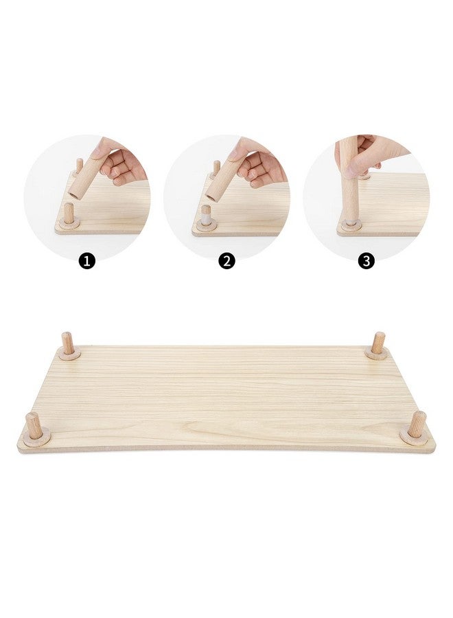 Niteangel Hamster Play Wooden Platform for Dwarf Syrian Hamsters Gerbils Mice Degus or Other Small Pets (Rectange - 7'' Height, Burlywood) - Image 5