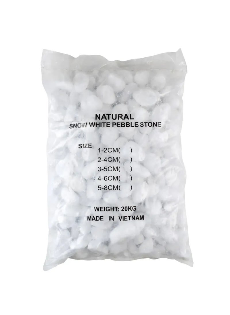 ACE Natural Snow White Pebble Pack 3 5 Cm 20 Kg