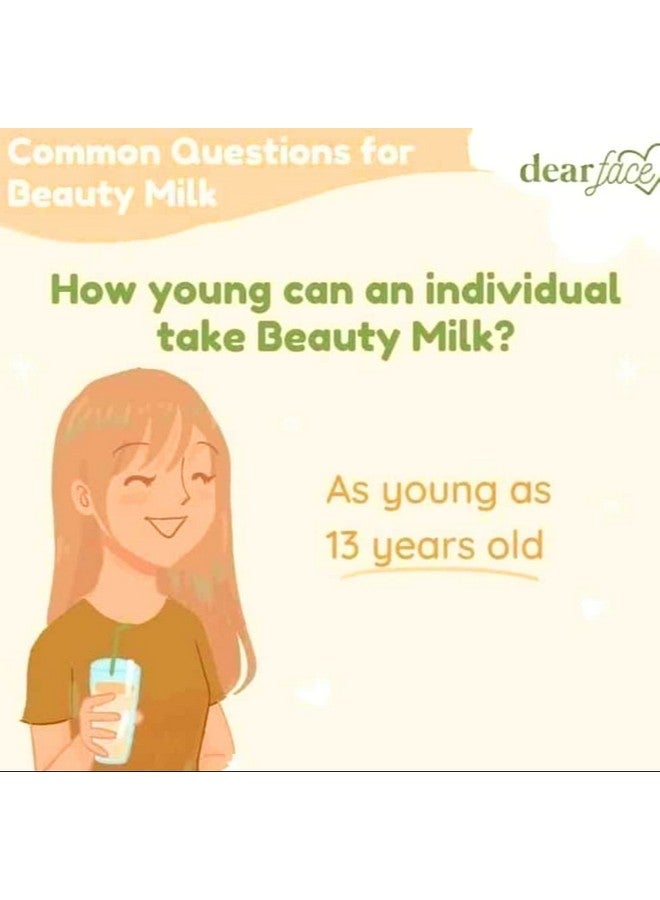 Dear Face 2 Packs Beauty Milk Japanese Collagen Melon Drink - 50,000mg Hydrolyzed Collagen - Image 4