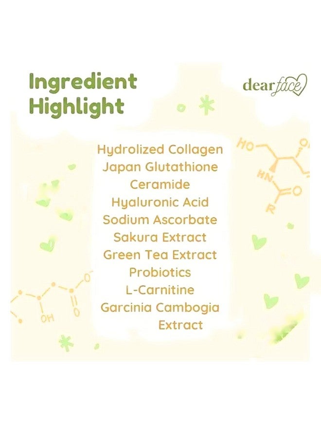 Dear Face 2 Packs Beauty Milk Japanese Collagen Melon Drink - 50,000mg Hydrolyzed Collagen - Image 3