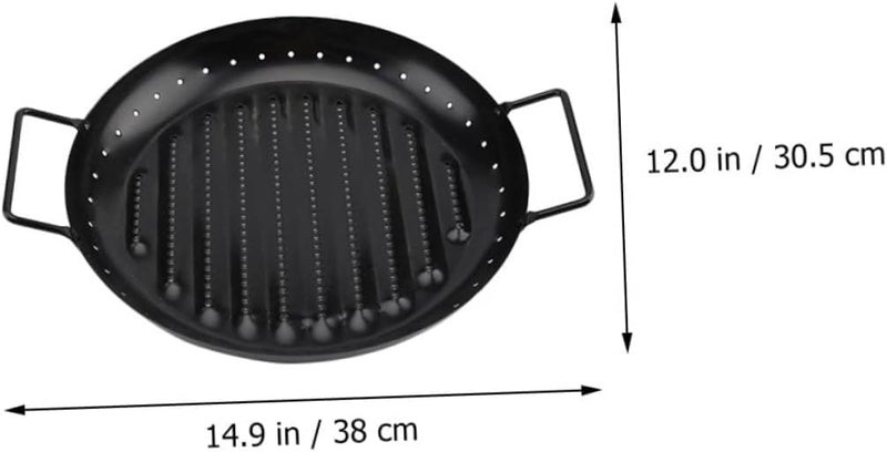 Yopple Yopple Non-Stick BBQ Grill Pan & Baking Tray - Carbon Steel Roasting Pan with Small Holes, Heat-Resistant & Durable for Outdoor Barbecue, Indoor Cooking & Electric Grills  - Image 2