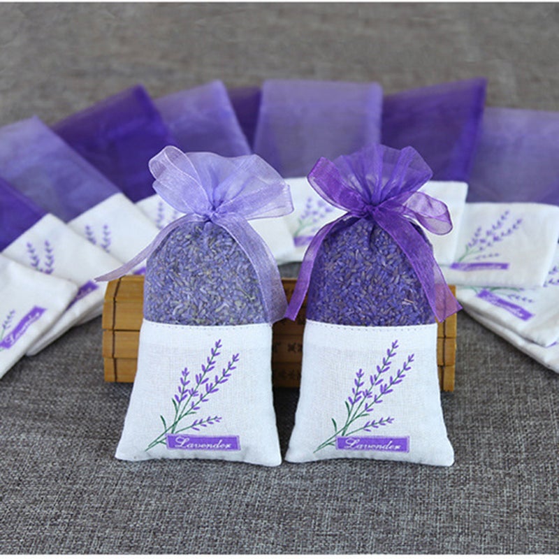 12 pcs Empty Sachets Bag Flower Printing Fragrance Lavender Sachet Bag Purse (New Style) - Image 1