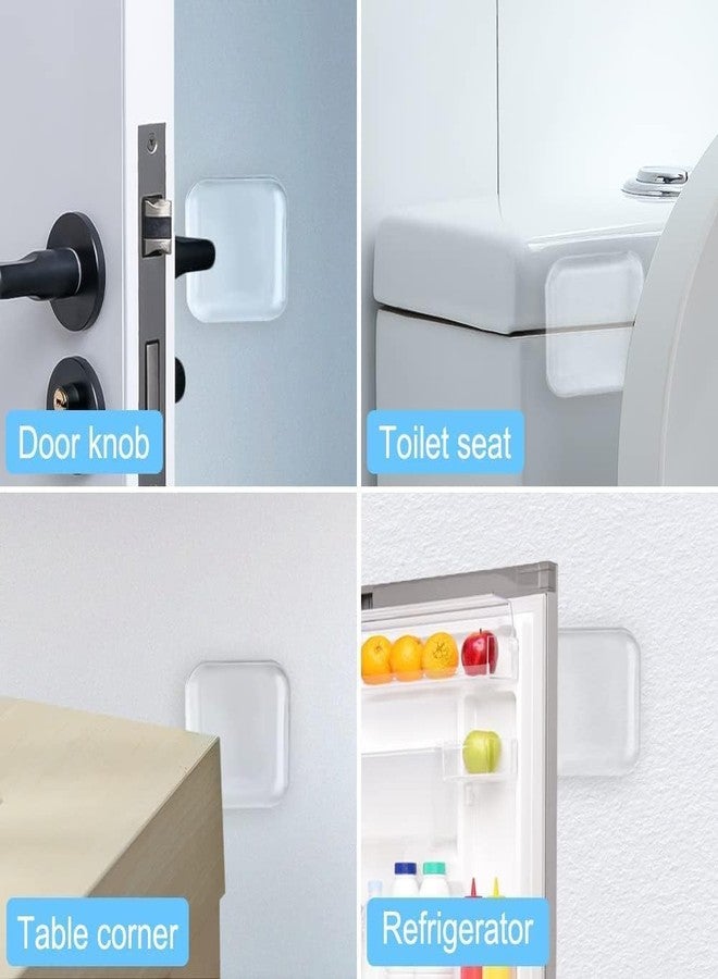 NETZILLA 6 Pcs Square Silicone Door Protector for Home | Door Stopper for Home Rubber |Wall Protector from Door Sofa Back - Image 4