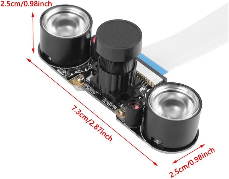 Eujgoov 5MP كاميرا وحدة مجلس مع ضوء الليل LED ملء الضوء 72 درجة مجال الزاوية - Image 3