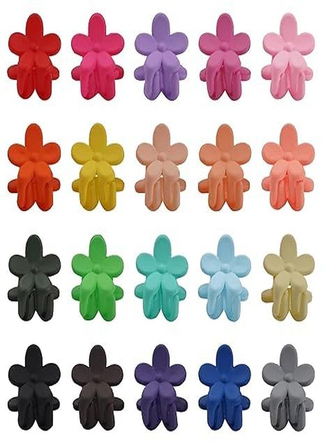 Sunshine Enterprise Mini Hair Claw Clip Flower Hair Bangs Pin Hair Pin Hair Accessories Clips for Girls Candy Color Plastic Hairpins Hair Braids Maker - 12 PCS - Image 4