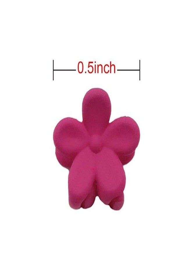 Sunshine Enterprise Mini Hair Claw Clip Flower Hair Bangs Pin Hair Pin Hair Accessories Clips for Girls Candy Color Plastic Hairpins Hair Braids Maker - 12 PCS - Image 3