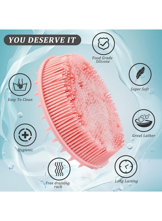 PRAMANTA Exfoliating Body Brush Scrubber, 2 in 1 Silicone Body Scalp Massage Brush for Skin Clean and Sanitary (1Pcs) - Image 3
