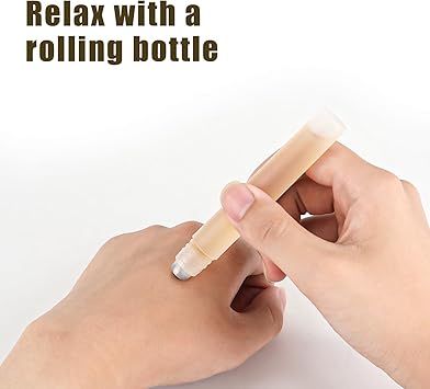 XIHIRCD 12 زجاجة رولر 10 مل زجاجات تجميل قابلة لإعادة التعبئة مع أنبوب توزيع زجاجة عطر رولر محمولة مع غطاء للسفر - Image 3