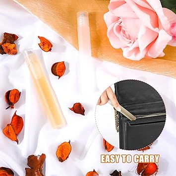 XIHIRCD 12 زجاجة رولر 10 مل زجاجات تجميل قابلة لإعادة التعبئة مع أنبوب توزيع زجاجة عطر رولر محمولة مع غطاء للسفر - Image 5