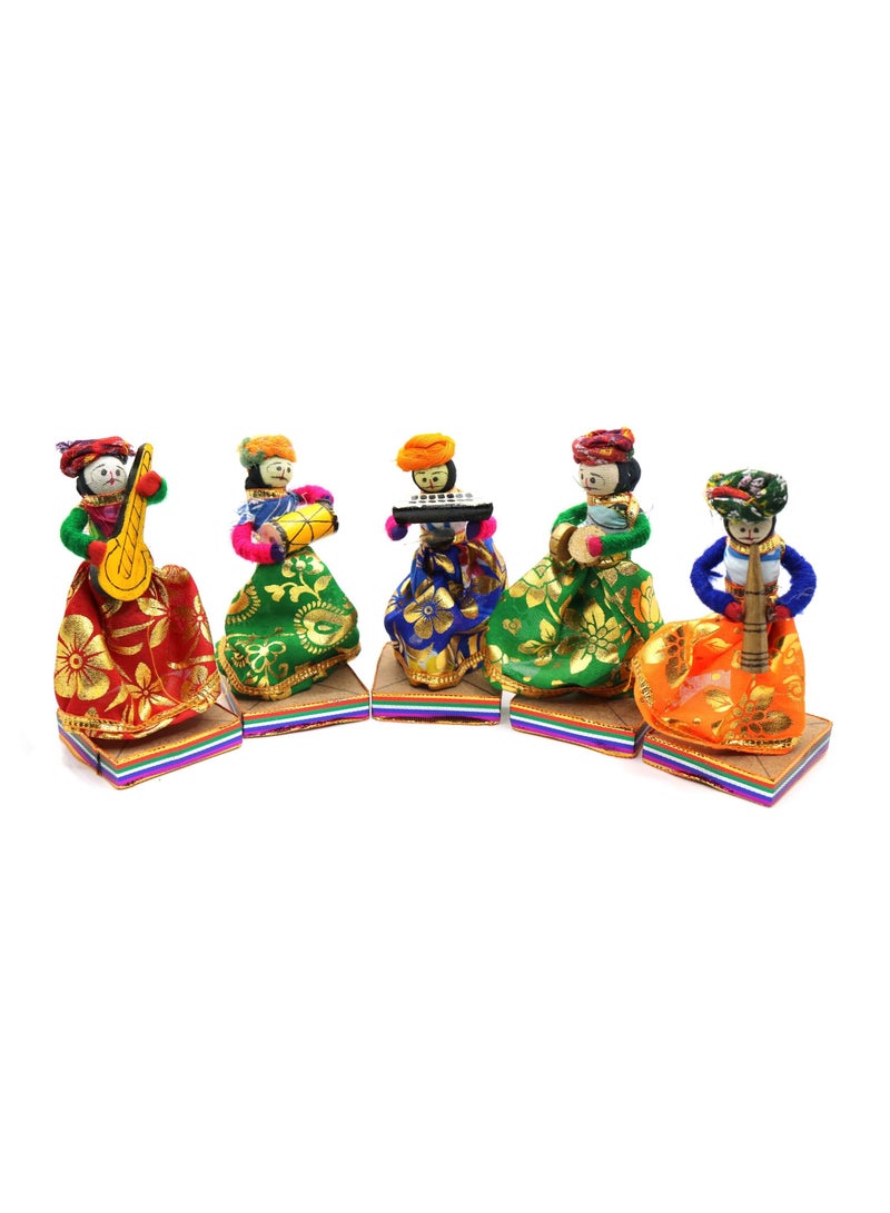 Set of 5 Rajasthani Musician Puppets - Image 2