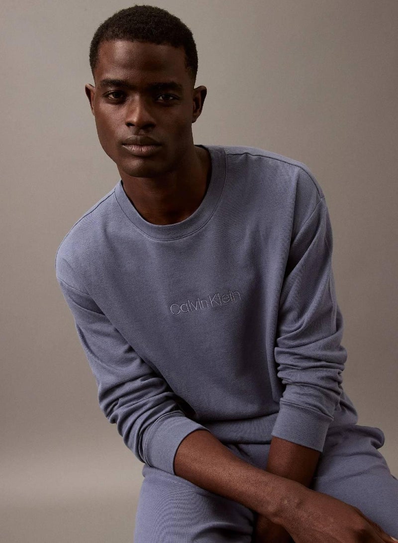 كالفن كلاين سويت شيرت Icon Cotton Terry مريح - Image 4