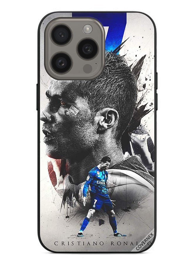 Covernex Protective Case Cover For Apple iPhone 15 Pro Max Cristiano Ronaldo Wallpaper - Image 1