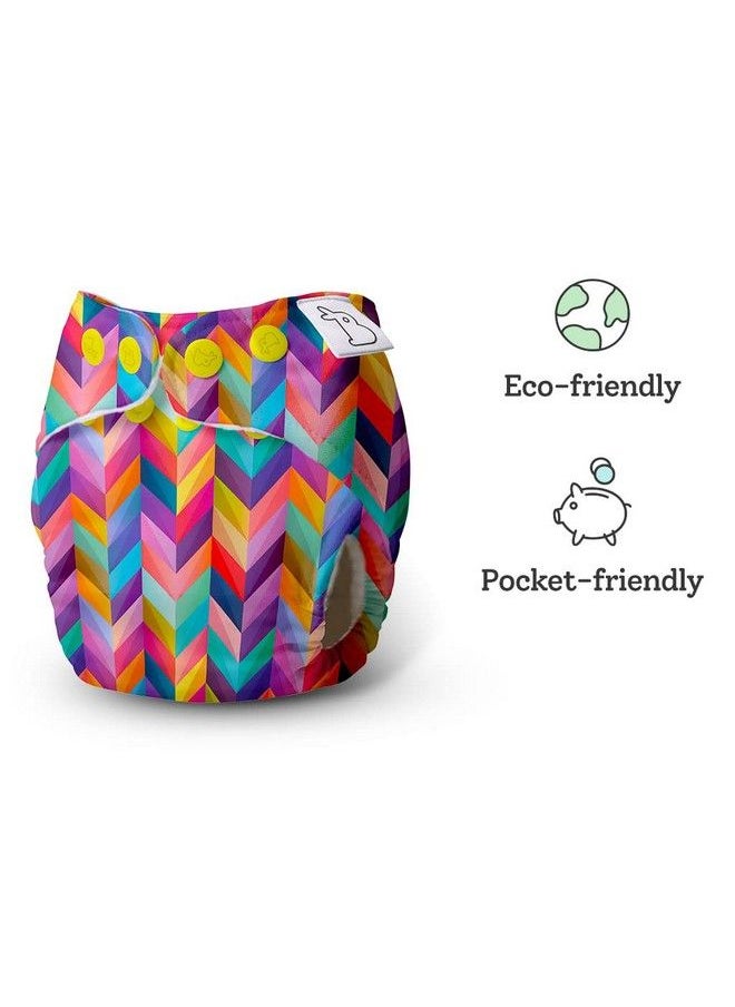 New Uno Freesize Cloth Diaper Set Of 2; Cloth Diaper For Babies 3M To 3Y ; Washable & Reusable Cloth Diaper ; Comes With Cloth Diaper Insert ; 2 Diaper And 2 Organic Cotton Soaker