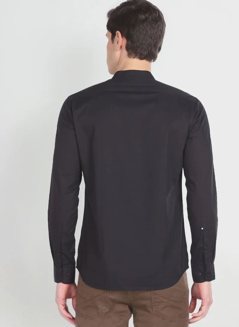Arrow Mandarin Collar Slim Fit Shirt