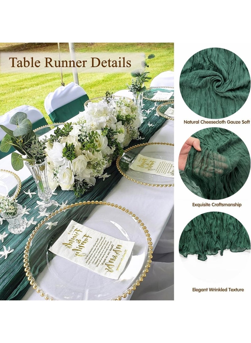 جيج بي في مفرش طاولة من الشاش المجعد مفرش مائدة شفاف مفرش طاولة شيساني مفرش مائدة شفاف مفرش طاولة طويل عداء طاولة قماش الطاولة مفرش مائدة من قماش الجبن، مفرش مائدة زفاف باللون البيج، مفرش مائدة من الشاش البوه - Image 3