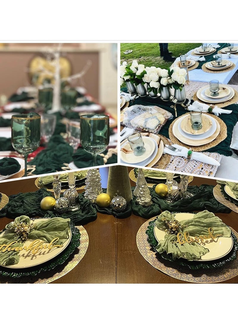 جيج بي في مفرش طاولة من الشاش المجعد مفرش مائدة شفاف مفرش طاولة شيساني مفرش مائدة شفاف مفرش طاولة طويل عداء طاولة قماش الطاولة مفرش مائدة من قماش الجبن، مفرش مائدة زفاف باللون البيج، مفرش مائدة من الشاش البوه - Image 4