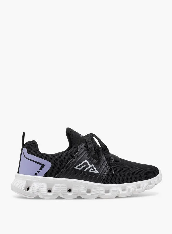 Girls Logo Detail Sports Shoes with Lace-Up Closure