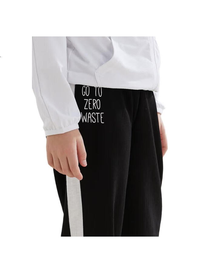Red Bean Hongdou Children'S Mosquito-Repellent Pants, Boys And Girls Thin Long Trousers, Baby Pajama Pants, Air Conditioning Pants, Breathable K4119, Black, Size 160 - Image 3