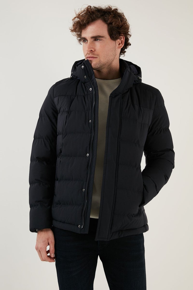 Exxe Water Resistant Hooded Regular Fit Coat Men's Coat EXK22531310  - Image 1