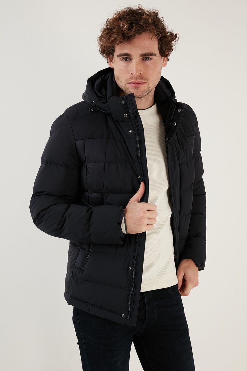 Exxe Water Resistant Hooded Regular Fit Coat Men's Coat EXK22531310  - Image 4
