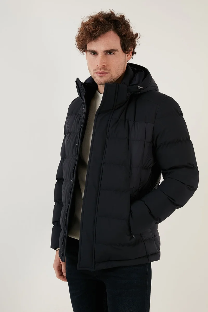 Exxe Water Resistant Hooded Regular Fit Coat Men's Coat EXK22531310