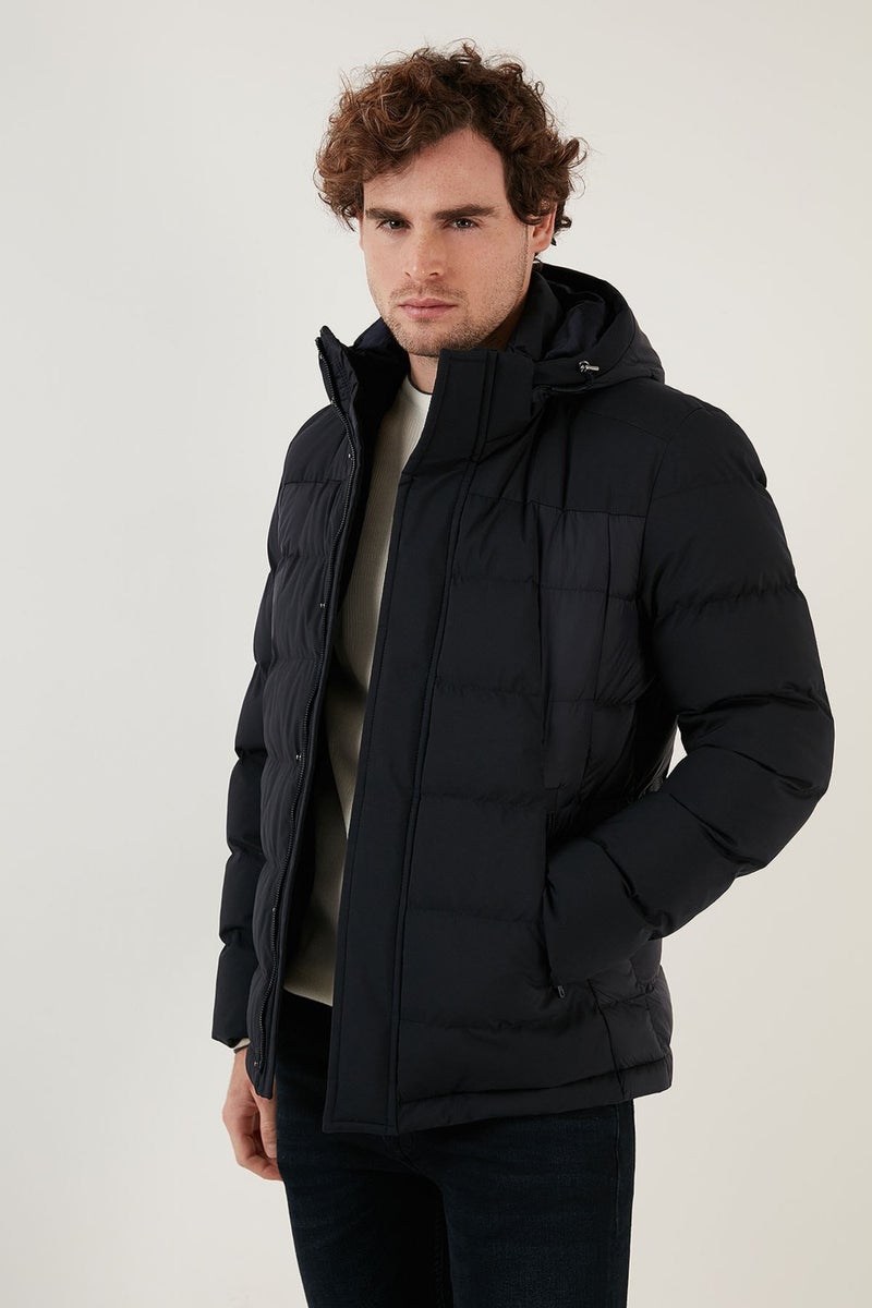 Exxe Water Resistant Hooded Regular Fit Coat Men's Coat EXK22531310  - Image 5