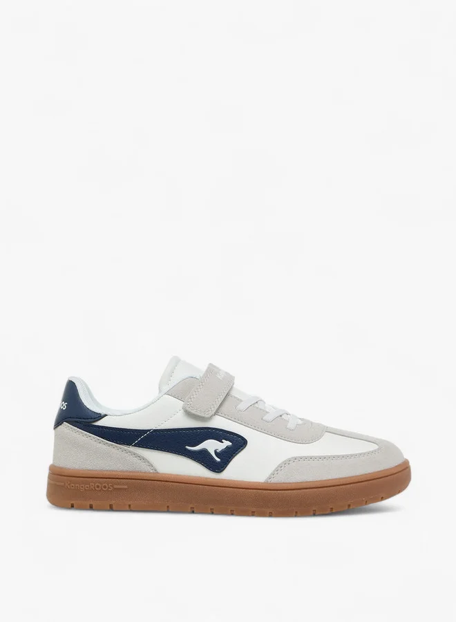 kangaROOS Women's Panelled Sneakers with Hook and Loop Closure