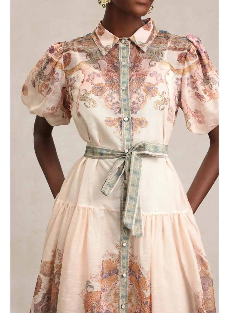 بيلا بارنيت فستان توساري ميدي بطبعة زهور