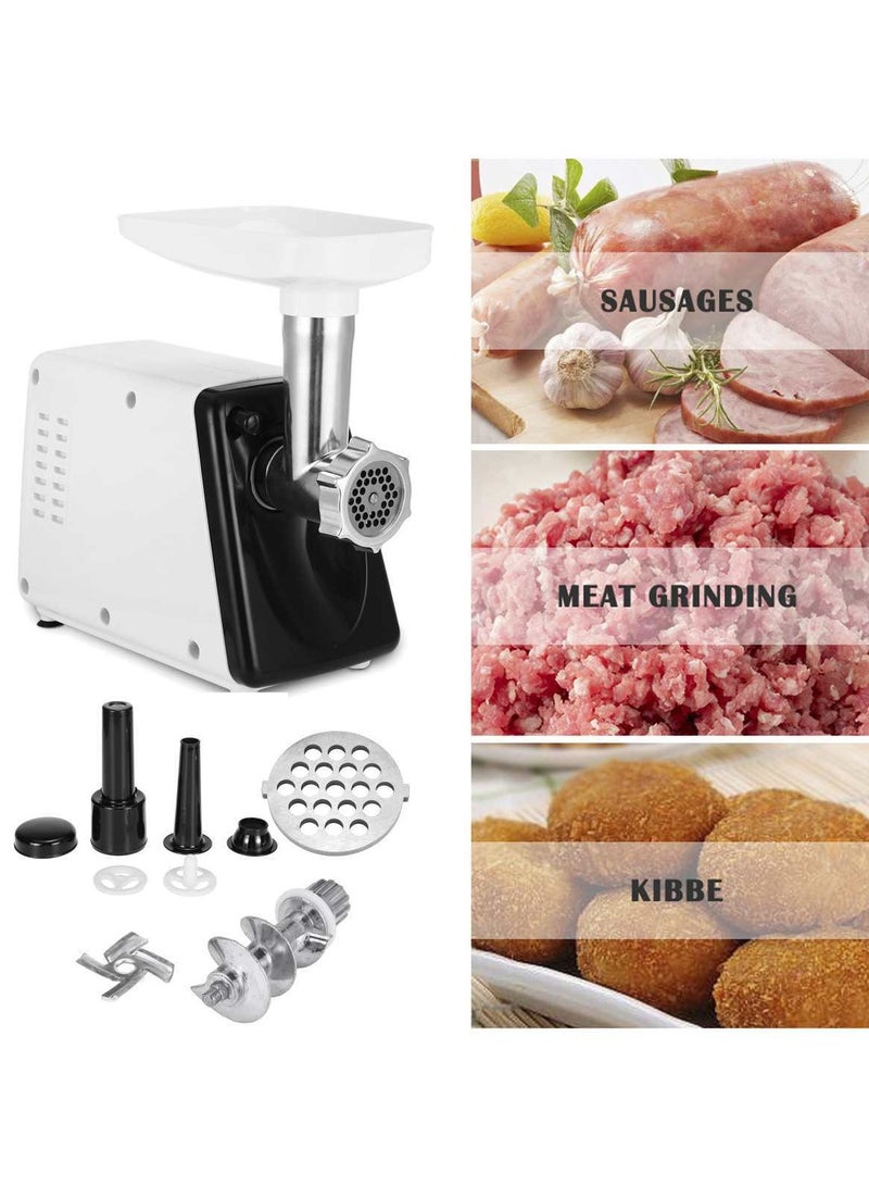 sokany Electric Meat Grinder, 2500W Pure Multifunctional Household Food Processing Machine, with Stainless Steel Blades & Grinding Plates & Sausage Stuffer Tube For Home Kitchen Use,SK-312, White - Image 2