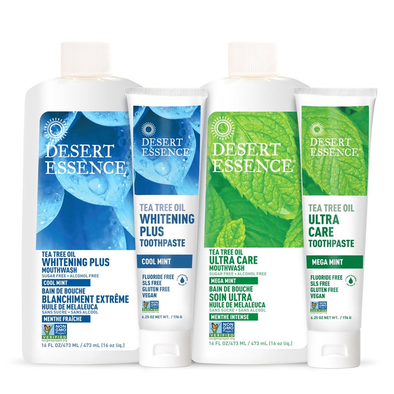 Desert Essence Tea Tree Oil Whitening Plus Toothpaste - 6.25 Oz - Antiseptic Tea Tree Oil - Zinc Citrate - Baking Soda - Freshens Breath - Reduced Plaque - Fluoride Free - Image 5
